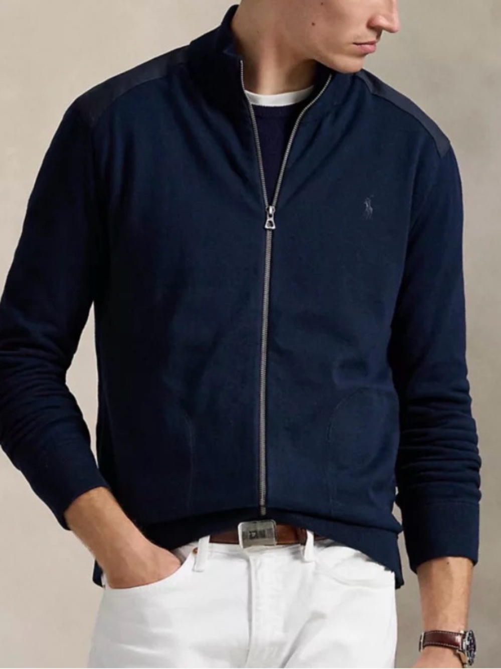 Polo Ralph Lauren Hybrid Full-Zip Mock neck Sweater NWOT